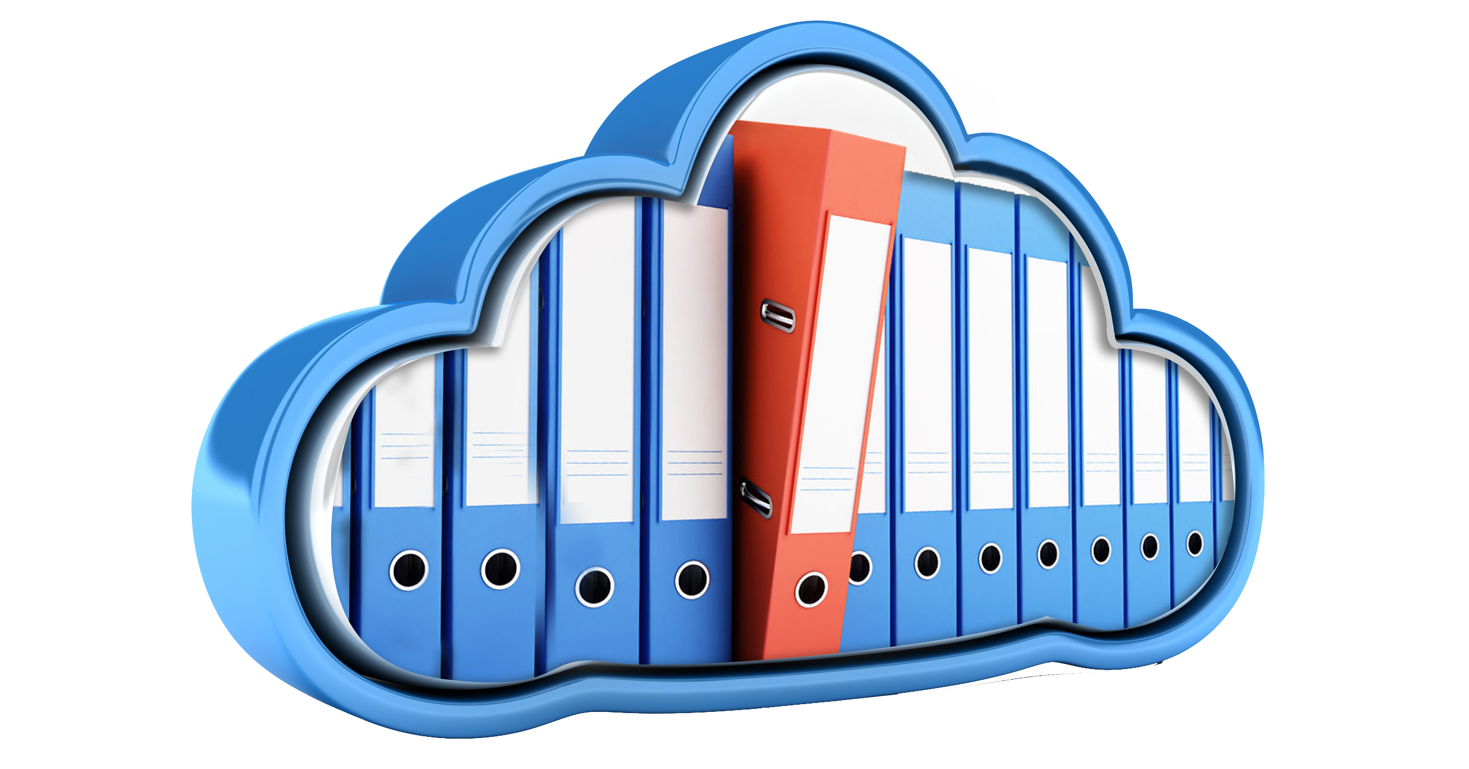 Cloud showing file folders